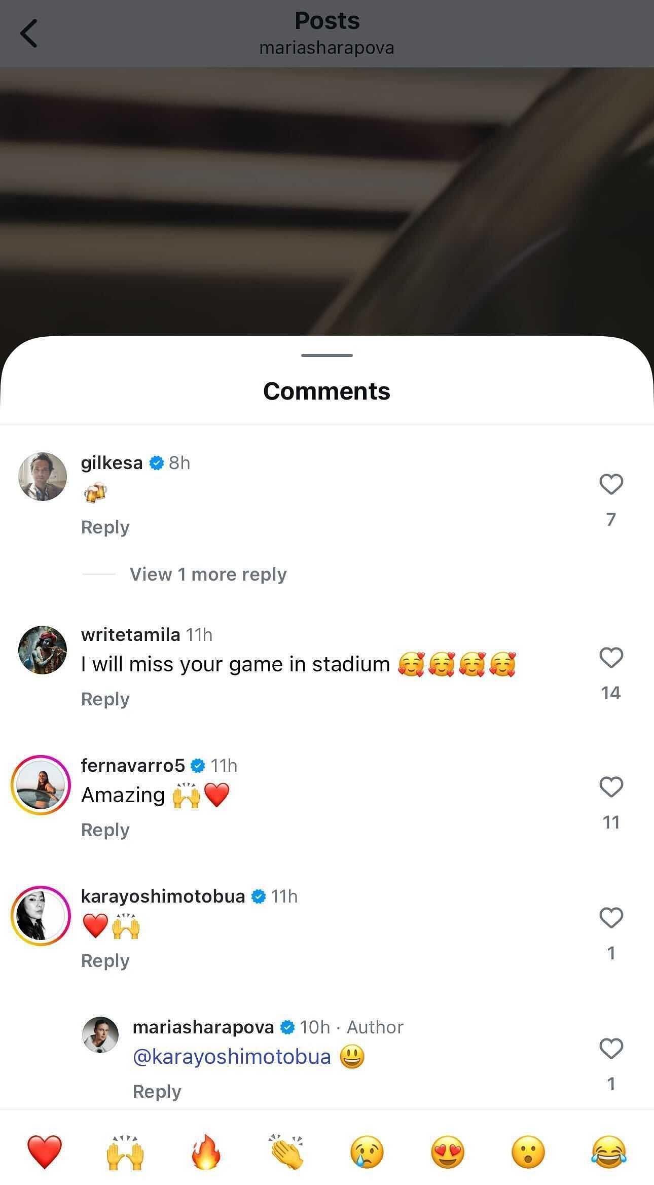 Maria Sharapova's fiancé Alexander Gilkes' comment | Image Source: Instagram/@mariasharapova